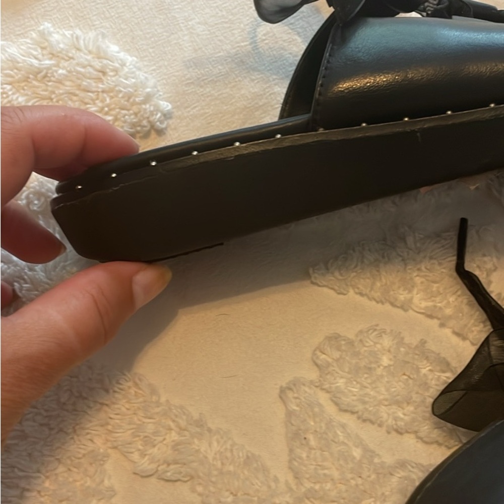 Fitflop Black Platform Sandals with Studded Sole